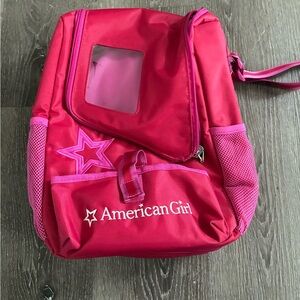 American Girl Red and Pink Backpack